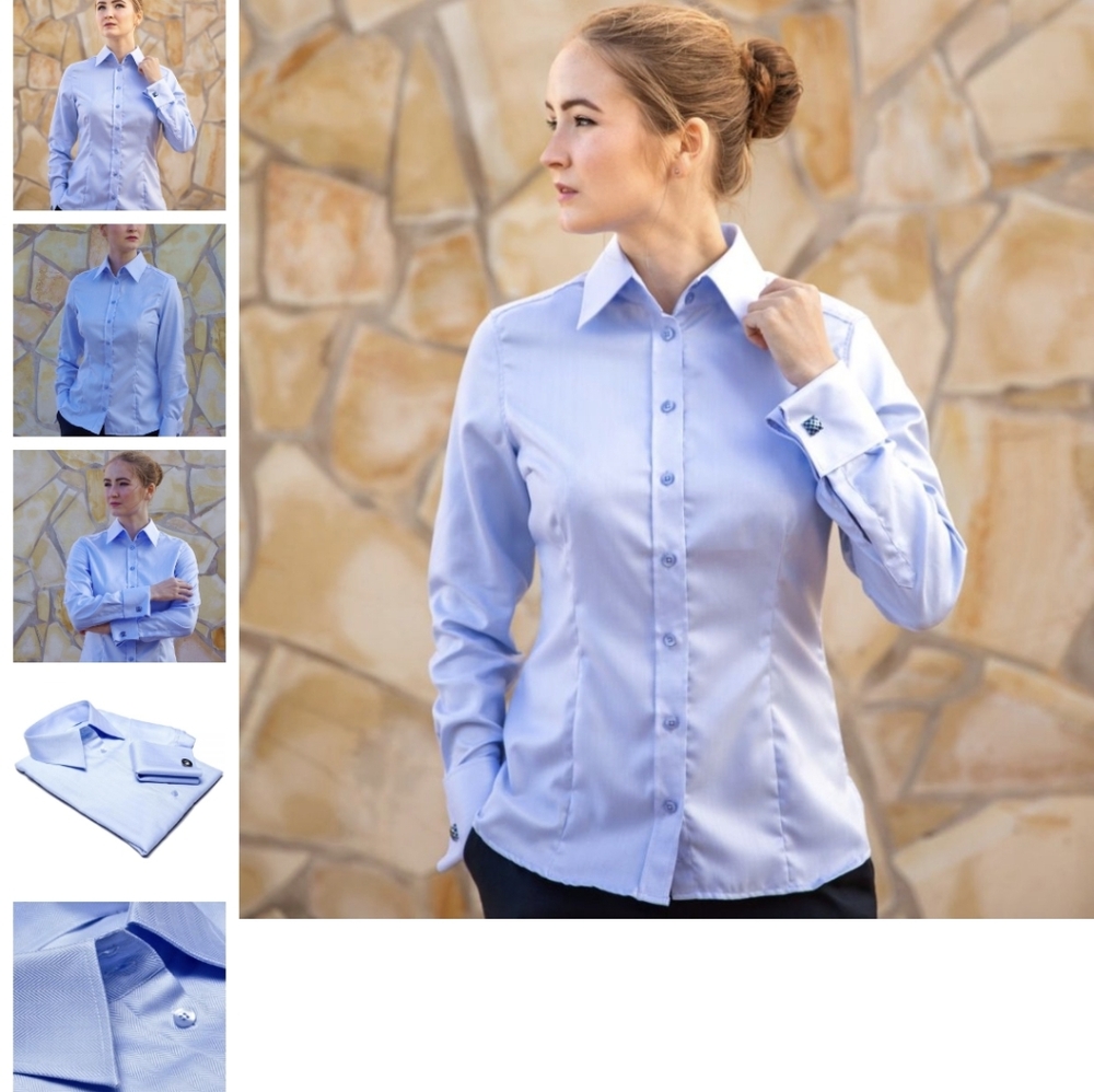 Ella Hopfeldt PARIS Light Blue Dress shirt- 2